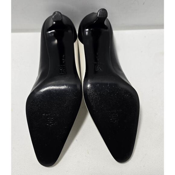 Bruno Magli Spectator Colorblock Pumps Heels Shoes Black Cream Women's 8.5 B - Picture 8 of 10